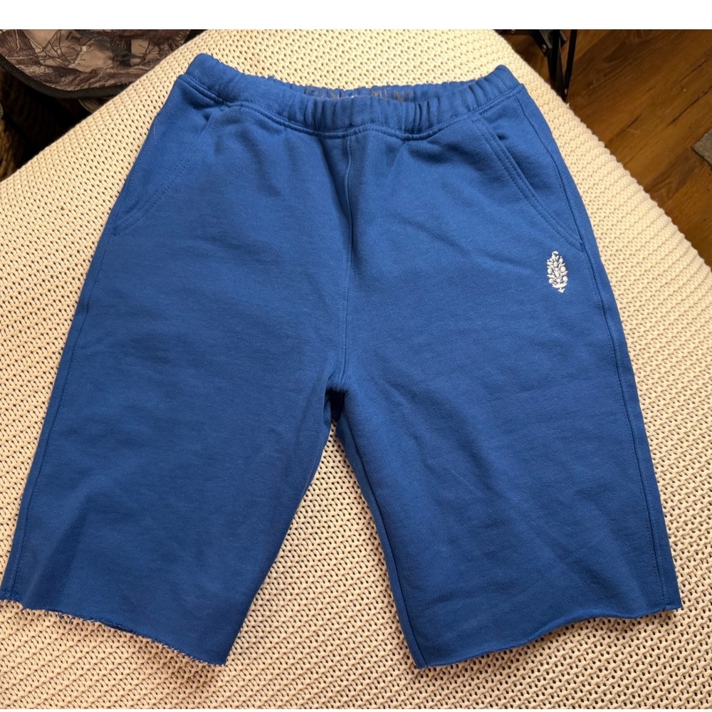 FP Movement Free People Blue Sweat Shorts Raw Hem XS Pockets Athletic Loungewear